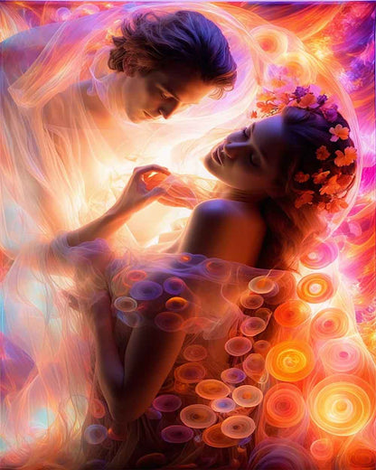 Astral Nuptials  | Framed Canvas Print | 30 × 40 cm (12 × 16″)